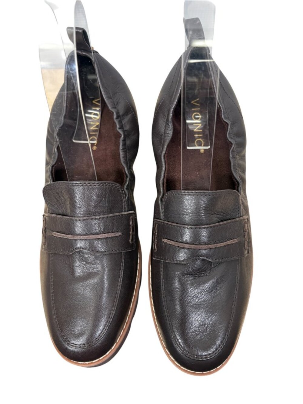 NEW Vionic Cynthia II Leather Loafer in Chocolate Size 6.5 - Picture 5 of 10